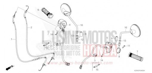 CONTACTEUR DE POIGNEE/CABLE/MIROIR ST125AS de 2025
